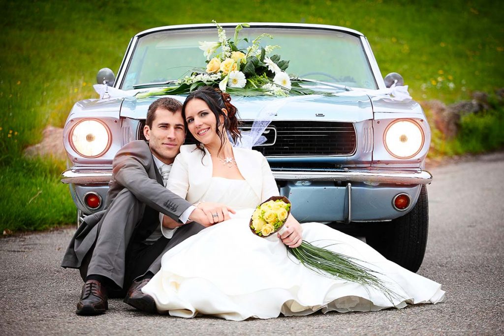 Photographe mariage Lyon en mustang